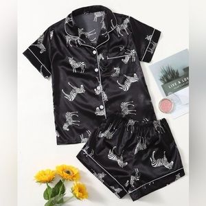 NEW - Zebra print satin PJ set